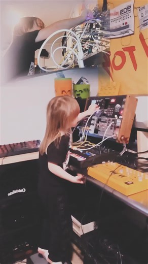He got really excited making some gabber kicks and speedcore on the modular synth. #speedcore #gabber #eurorack #fatherson #modularsynth