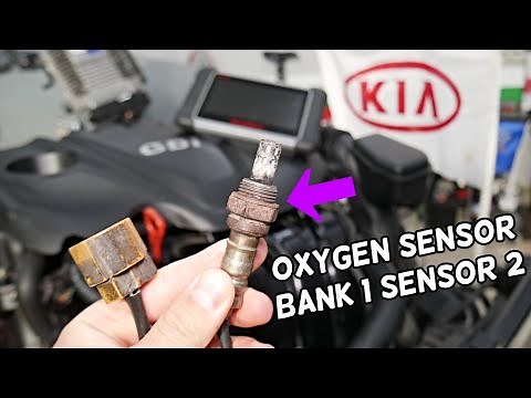 DOWNSTREAM OXYGEN SENSOR BANK 1 SENSOR 2 LOCATION REPLACEMENT KIA SORENTO, KIA FORTE