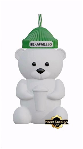 Bearista Starbucks cup inspired this 3D, Bearpresso, for educational and artistic purposes only!