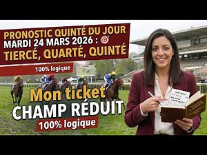 PRONOSTIC QUINTE DU JOUR MARDI 24 MARS 2026 : TIERCE QUARTÉ QUINTÉ ticket CHAMP RÉDUIT 100% logique