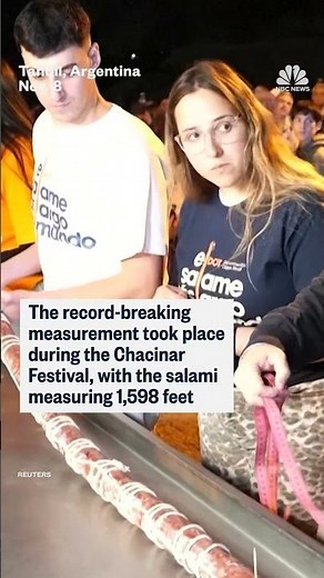 The Argentine city of Tandil once again claimed the record for the longest salami