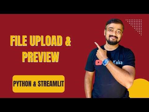 Upload & Preview Files in Streamlit | Image, PDF Viewer App | Streamlit Episode 5