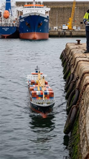 Small Boat, Big Realism — RC Crane Barge in Action