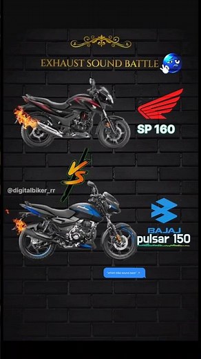 SP 160 vs Pulsar 150 🔥 | Exhaust Sound Battle 2025 | Which Sounds Better? #shorts
