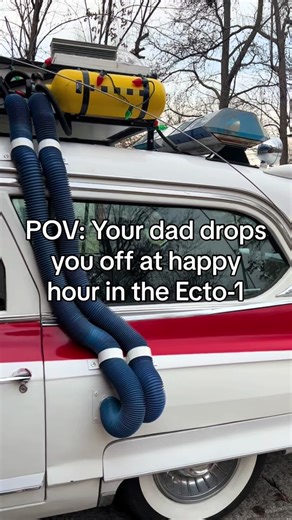 Dad's Ecto-1 Ride to Happy Hour