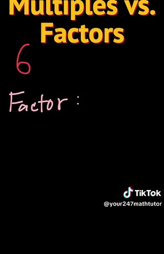 Multiples vs. Factors #multiplesandfactors #multiples #factors #multipleandfactor #factorandmultiple #factorsandmultiples #multiplesmath #factorsmath #math #mathematics #freemath #mathvideos #mathtricks #mathtrick #freemathvideos #5thgrademath