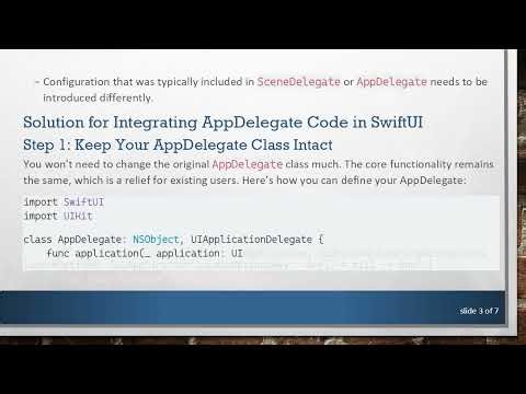 SwiftUI App Life Cycle in iOS 14: Where to Place Your AppDelegate Code?