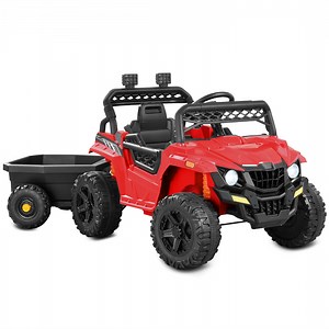 Best Choice Products Kids 12V Electric Ride-On UTV and Trailer w/ Parent Remote Control, LED Lights - Red - Walmart.com