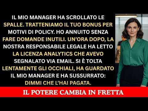 Il Mio Capo Mi Ha Rubato il Bonus. Ho Attivato la Clausola di Licenza che Ha Spento la Loro Analisi💼