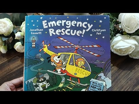 Emergency Rescue! by Jonathan Emmet and Christyan Fox. A pop up book. Story book for Toddlers.