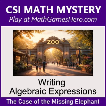 Writing Algebraic Expressions | Digital CSI Math Mystery Game