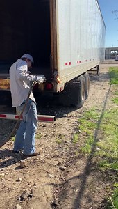 Modifications being done to the rear door opening of this trailer we converted from a roll up door to swing doors | Waymore Trailer Repair