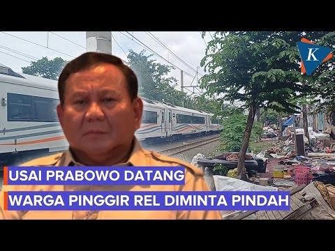 Warga Bantaran Rel Senen Diminta Pindah Usai Kunjungan Prabowo