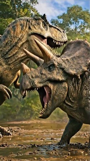 T Rex vs Triceratops A Prehistoric Battle for Survival | Dinosaur war