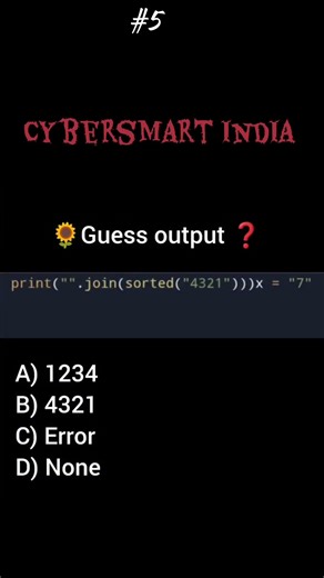 Comment your answer ❓ #pythonquiz