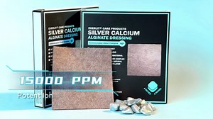 EVERLIT AG Silver Calcium Alginate Wound Dressing | Absorbent Non-Stick Sterile Dressing Pad | Gentle Hemostatic Gauze with Natural Gelling Fiber for Wound Care (0.8" x 12" | Pack of 5)