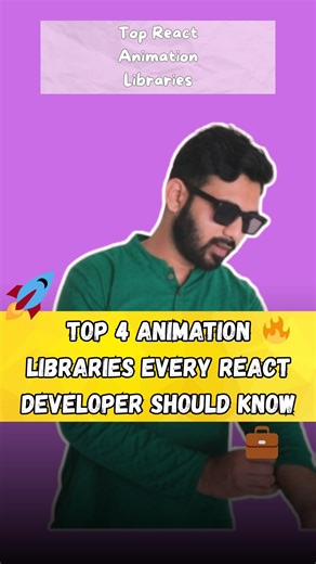 Saurabh Pranjale on Instagram: "UI animation in React isn’t decoration — it’s interaction. GSAP • Anime.js • Rive • Framer Motion 🚀 #react #javascript #bca #btech [ui fronted techreel techtricks programming coding ]"