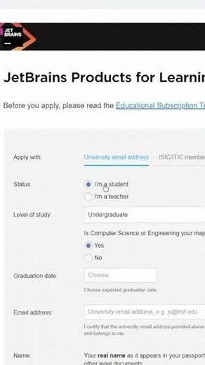 JetBrains IDEs for free