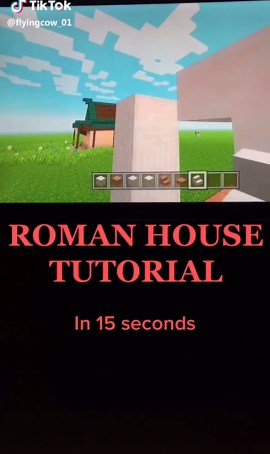 Roman House Building Tutorial in Minecraft PE
