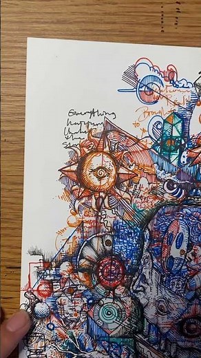 Drawing an abstract self portrait