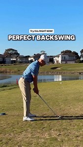 Perfect Backswing ⬇️ 1. Club parallel to the ground At setup, I don’t cheat it with a big turn—I just hinge my wrists (radial deviation) so the club moves up on plane. Simple hinge, no twist. 2. Shaft parallel to the target line Now I add a slight body turn. This squares everything up so the shaft matches the target line. It’s like laying train tracks straight toward your shot. 3. Club angle parallel to spine angle Here’s the money move: I bow my wrist. That sets the clubface angle so it mirrors