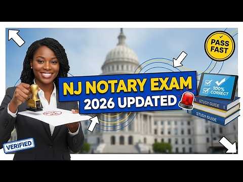 NJ Notary Exam 2026 Latest Update 🚨 | 100% Correct Answers, Study Guide & Passing Tips ✅📚