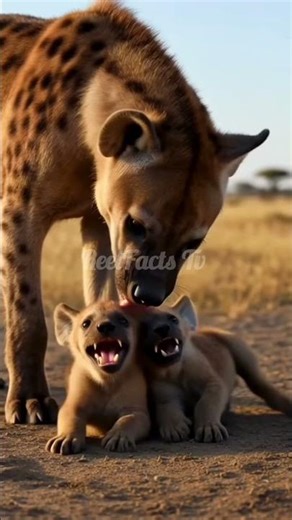 Most Dangerous Birth. #hyena #animalfacts #wildlife #animals #reelfactstv #shorts #nature #trending