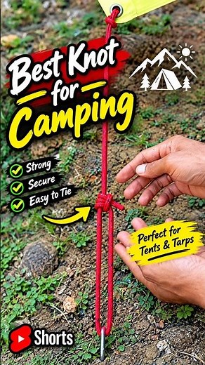 Best Knot for Camping - Taut Line Hitch - Easily Adjust Tension #knots