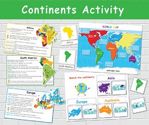 Continents Learning Binder Preschool Worksheets Homeschool Curriculum