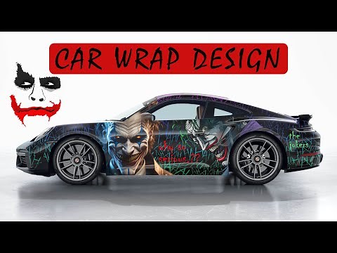 How to Design a Professional Car Wrap Mockup in Adobe Illustrator - Joker Car Wrap Design