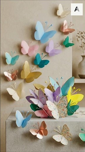 "How to Make Beautiful Paper Butterflies in Minutes! Easy DIY Crafts." #origamipaper #paperfolding