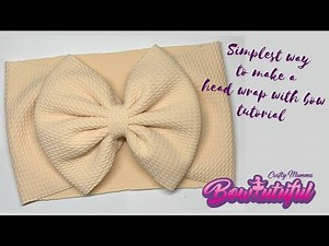 A simple method to make the head wrap with bow! How to make hair bows. DIY bow tutorial 🎀 laços
