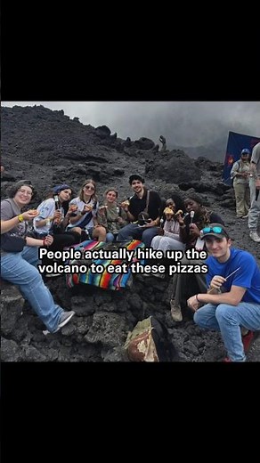 People Hike Up to Eat Pizza Cooked by Nature #pizza #chef #hiking #cooking