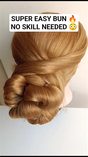 Hair Stylish Bun Series Ep.12 🔥 Easy 2 Min Messy Bun😍#hairstyle #ytshorts#shortfeed #viral#hairhack