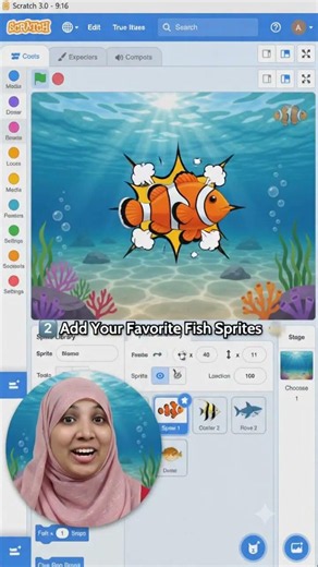 Scratch Coding Tutorial: Make Fish Swim! 🐟