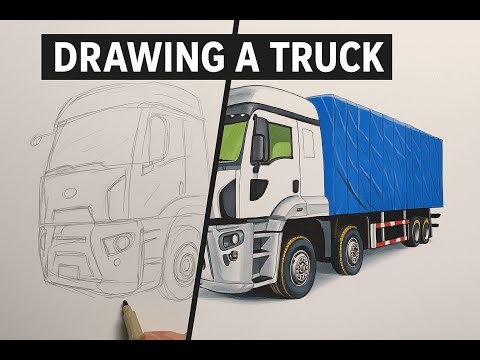 From Sketch to Reality Ford Truck Drawing Transformation Step by Step