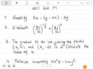 2017 G12 Mathematics Paper 1 Question 1 to 4. Solved Enjoy | Genius Pro Online School