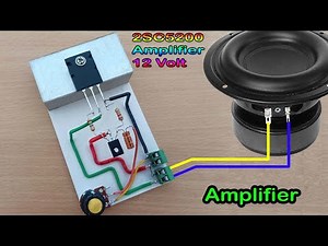DIY 2SC5200 Powerful Bass Amplifier 12v || Simple & Powerfull