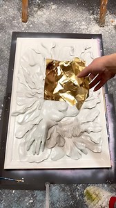 13K views · 44 reactions | Bas relief sculpture with joint compound on drywall ✅ #belldelavega #basrelief #sculpture #art #artlover #jointcompoundart #drywallart #3dart #goldenpaper | Bell de la Vega. | Facebook