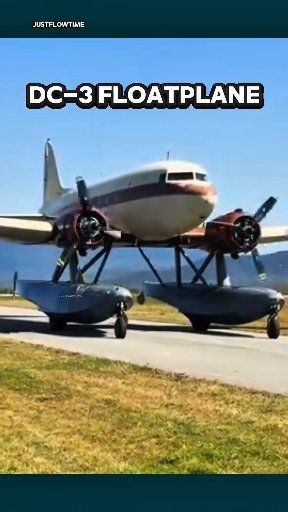 Douglas DC-3 on Floats | Rare Amphibious Configuration This is the Douglas DC-3 equipped with twin floats, enabling operations on water and land. A classic airliner modified for remote and maritime environments. #DC3 #DouglasDC3 #Floatplane #Seaplane #AviationHistory #ClassicAircraft #RadialEngine #RareAircraft #VintageAviation | Just Flow Time