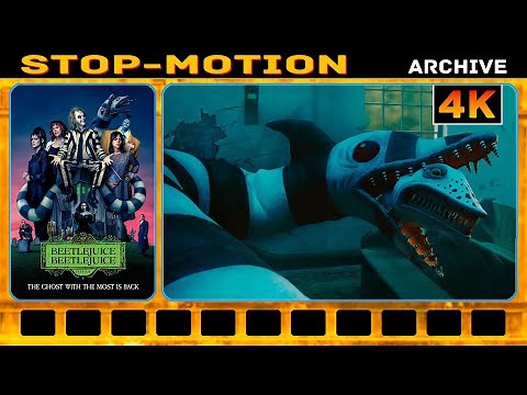 Beetlejuice 2 (2024) Stop Motion Shots 4K, Shark and sandworm