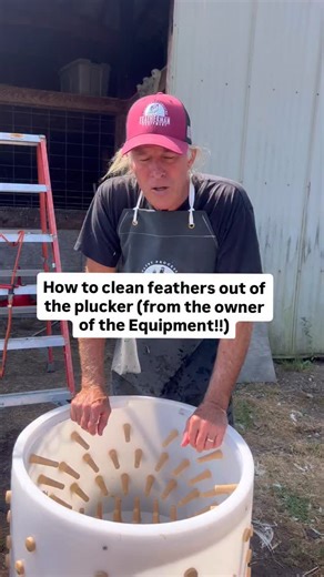 Make sure to clean your equipment before storing it away this winter. Here’s how to clean the feathers out is the rubber fingers in the plucker | Farm To Freezer