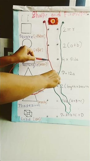 Math project shapes and formulas #maths #mathproject #shapes #formula #shorts #youtubeshorts