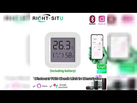 Tuya Temperature Humidity Sensor Mini LCD Digital Display Compatible with Bluetooth APP Remote Contr
