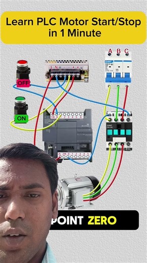 Learn PLC Motor Control in 60 Seconds ⚙️ | Electricians & Engineers Must Watch!”