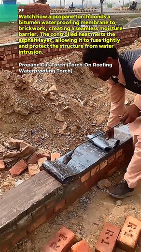 Torch-On Waterproofing Membrane Installation | Pro Builder Skills #Construction #Waterproofing #USA