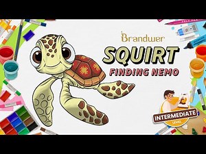 How to Draw Squirt from Finding Nemo | Easy Step-by-Step Tutorial