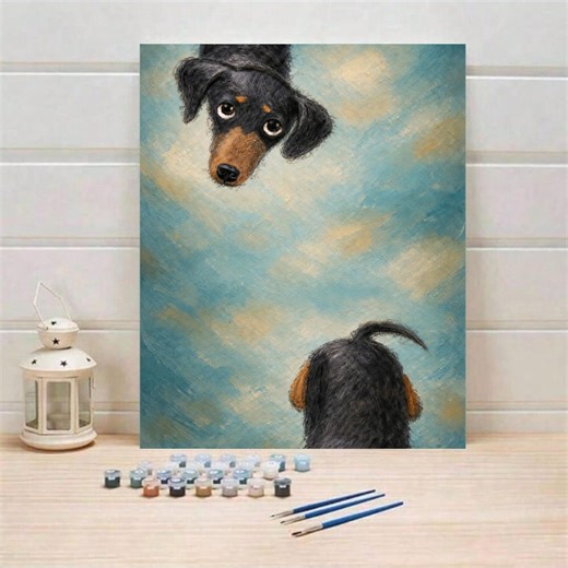 Beagle Dog Art Print: Modern Pet Portrait, Cozy Home Decor - Etsy