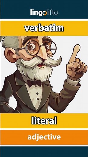 🇬🇧🇪🇸 verbatim - literal : learn English : aprendamos inglés : vocabulary builder