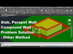AutoCAD 3D Slab; Parapet Wall and Compound Wall Problem Solution | Other Method Video Lecture | A complete Guide to AutoCAD (English) - Design Softwares